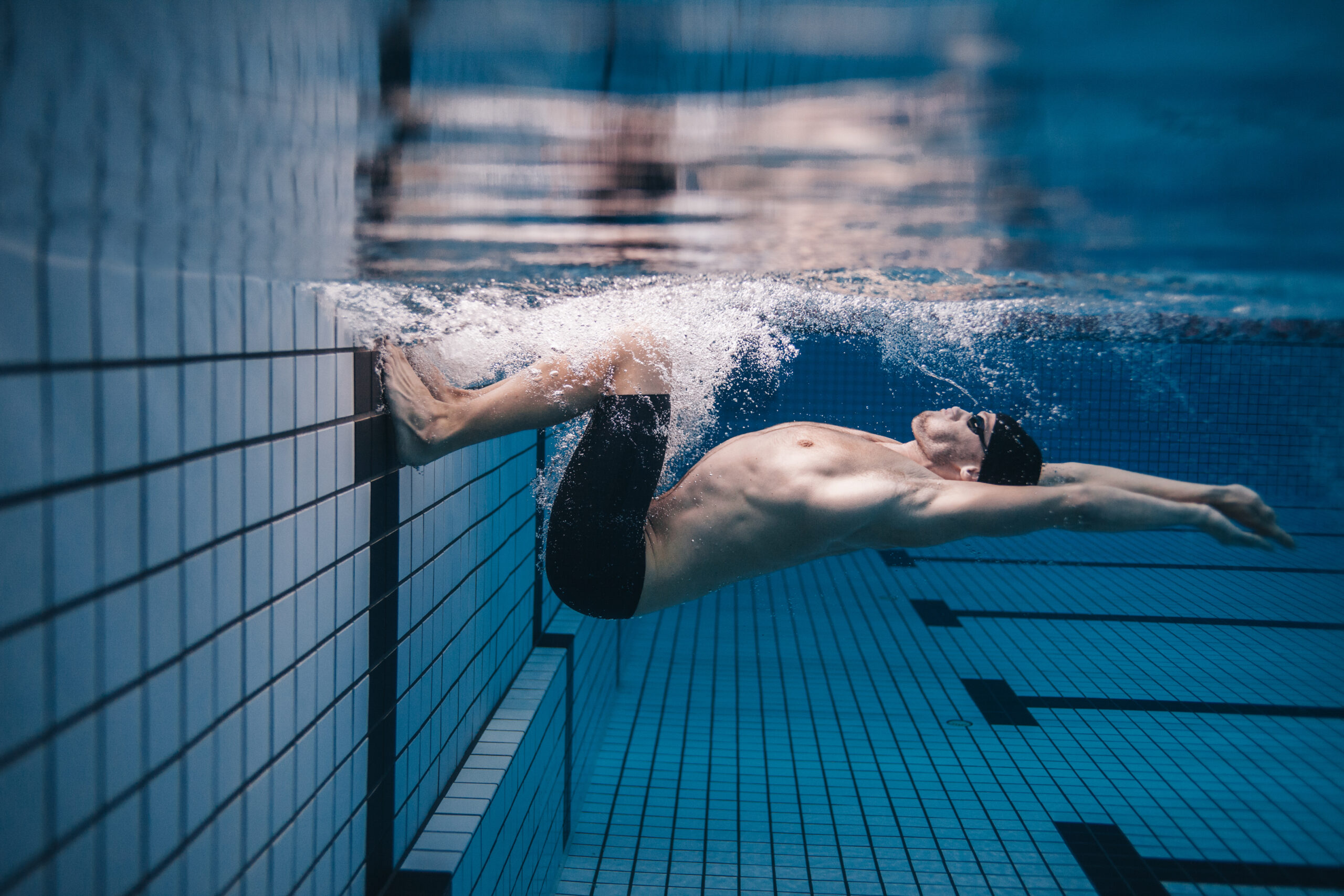 Videoanalyse Schwimmer unter Wasser