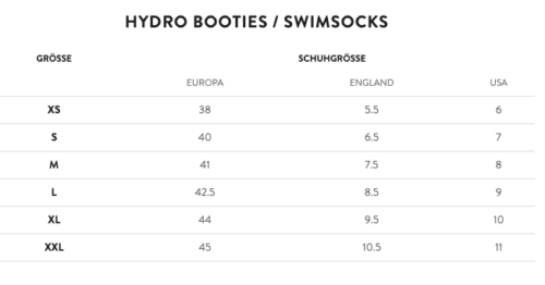 Größe Hydrobooties